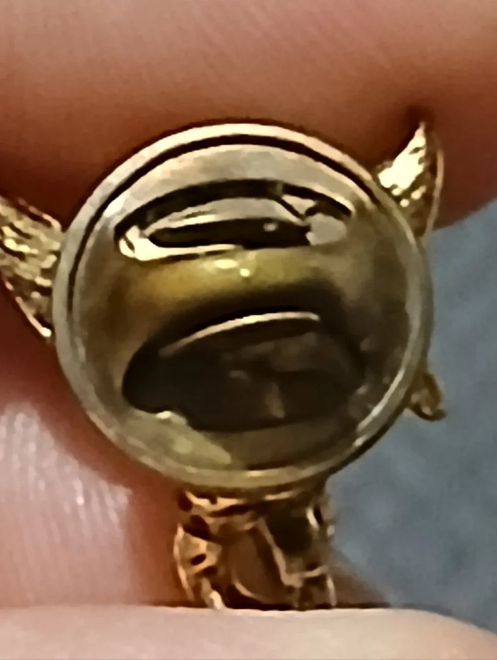 Vintage Gold Tone Cherub Guardian Angel Lapel Pin .5